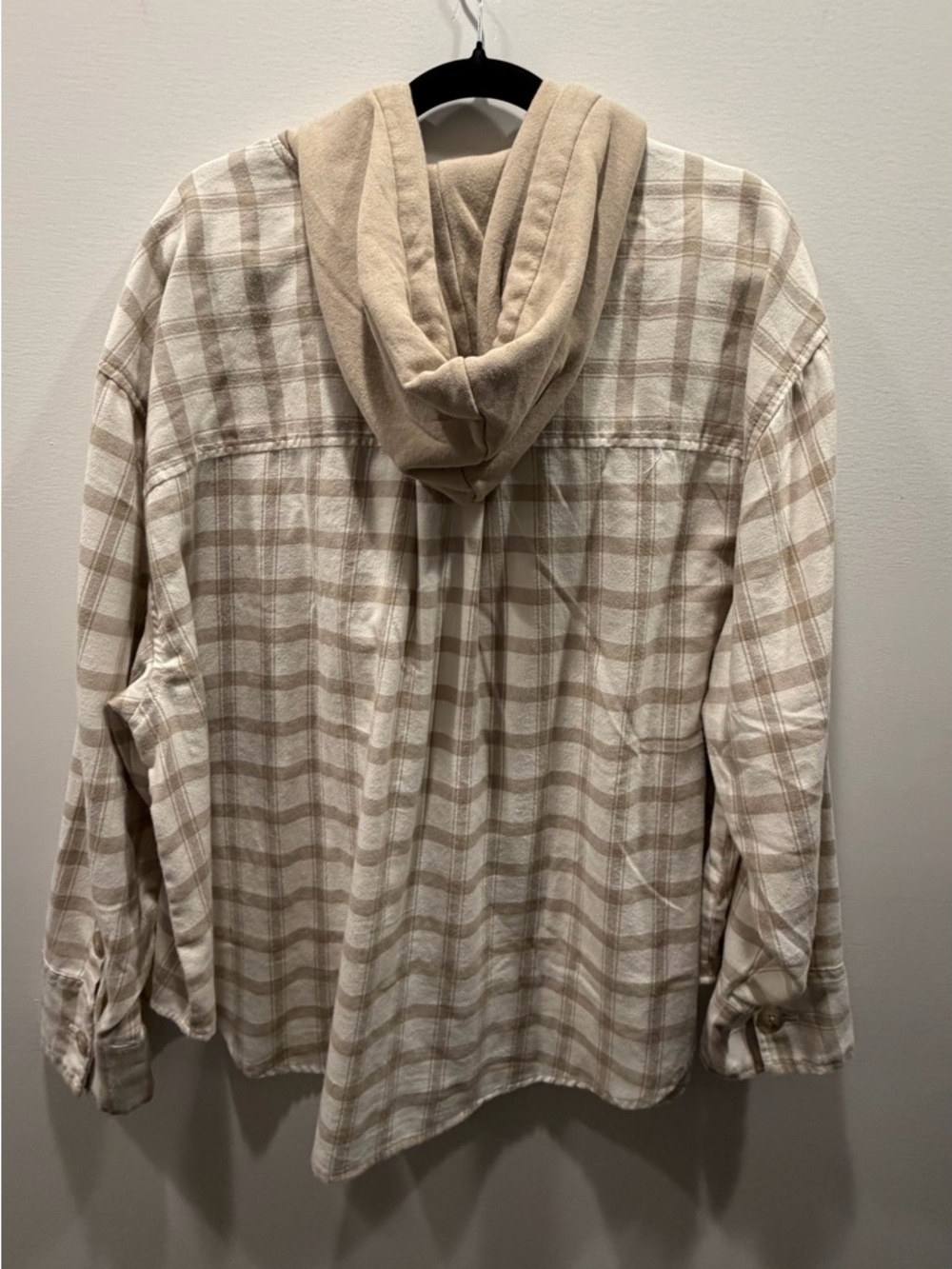 American Eagle 🦅 Plaid Hooded Button Up Shirt - Picture 3 of 4